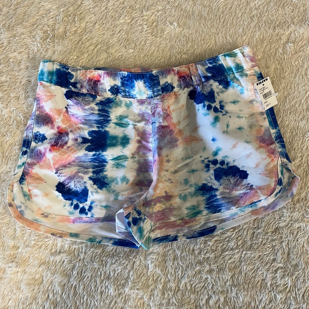 Tie dye surf shorts